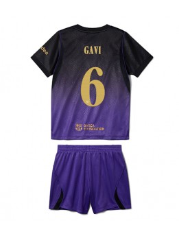 Barcelona Paez Gavi #6 Auswärts Trikotsatz für Kinder 2026-27 Kurzarm (+ Kurze Hosen)